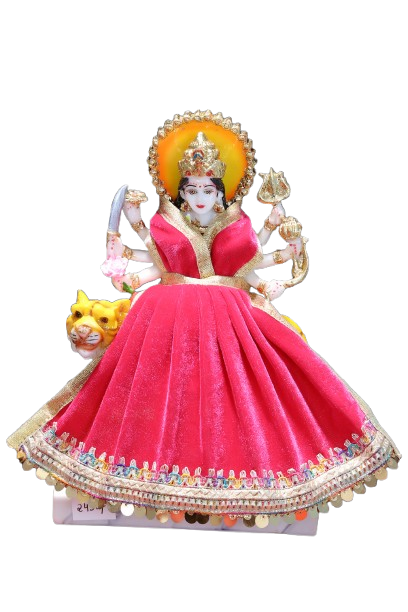 My God Gift Navratri Special, MATA Rani Vastra, Devi MATA Poshak, Durga MATA Dress, Radha Rani Poshak for Standing Idol, Made of Silk Cloth