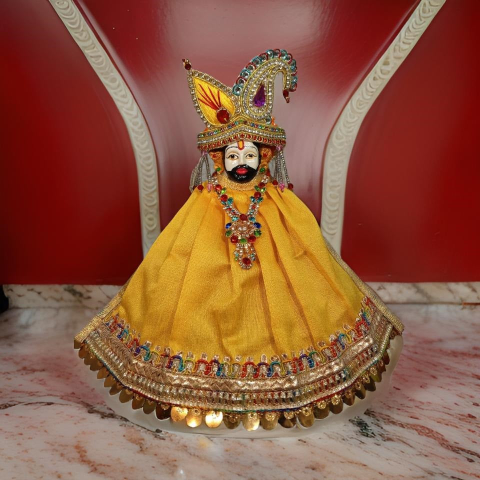My God Gift Khatu Shyam Baba Blue Dress | Traditional Idol Shringar Poshak