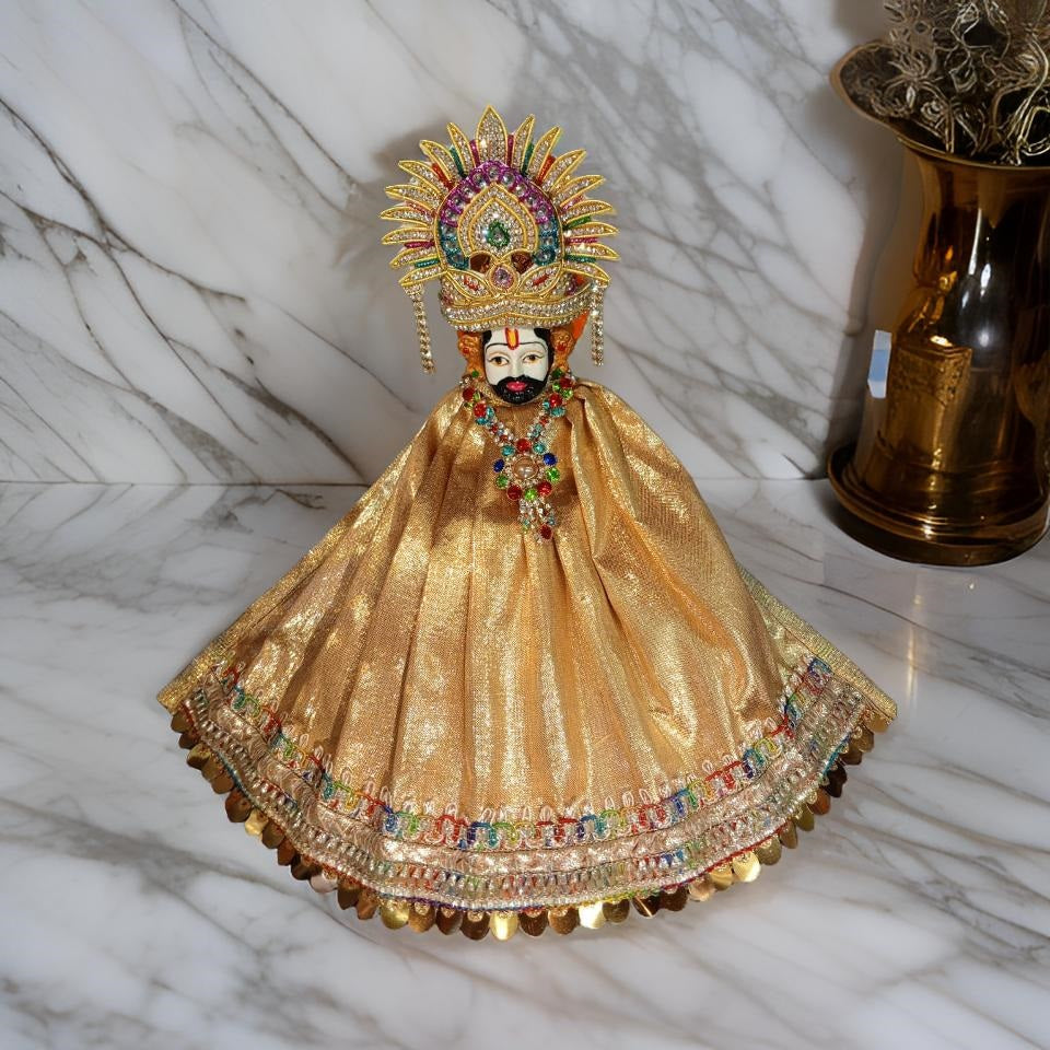 My God Gift Khatu Shyam Baba Blue Dress | Traditional Idol Shringar Poshak