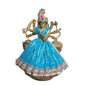 My God Gift Navratri Special, MATA Rani Vastra, Devi MATA Poshak, Durga MATA Dress, Radha Rani Poshak for Standing Idol, Made of Silk Cloth ( Blue SIZE = 8 Inches (20.32 Centimeter)