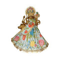 My God Gift Navratri Special, MATA Rani Vastra, Devi MATA Poshak, Durga MATA Dress, Radha Rani Poshak for Standing Idol, Made of Silk Cloth ( Sky Blue SIZE = 8 Inches (20.32 Centimeter)