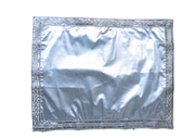 MY GOD GIFT Silver Plain Puja Aasan / Altar Cloth with Decorative Lace Border | Mandir Prayer Mat for Puja & Religious Rituals | Size 20 x 20 Inch (50.80 x 50.80 cm) Pack of 2