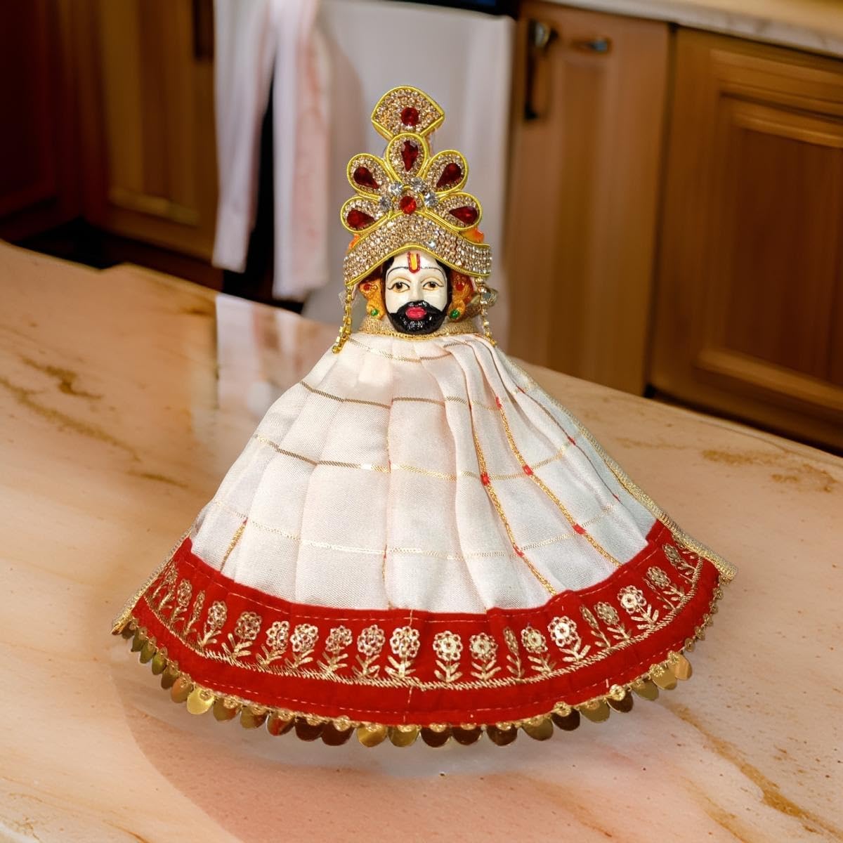 My God Gift Khatu Shyam Baba Blue Dress | Traditional Idol Shringar Poshak