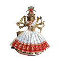 My God Gift Navratri Special, MATA Rani Vastra, Devi MATA Poshak, Durga MATA Dress, Radha Rani Poshak for Standing Idol, Made of Silk Cloth ( White SIZE = 4 Inches (10.16 Centimeter)