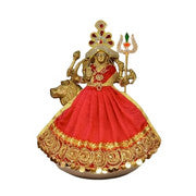 My God Gift Navratri Special, MATA Rani Vastra, Devi MATA Poshak, Durga MATA Dress, Radha Rani Poshak for Standing Idol, Made of Silk Cloth ( Red SIZE = 8 Inches (20.32 Centimeter)
