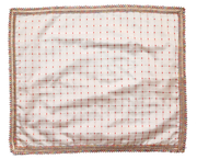 MY GOD GIFT Off White Check Puja Aasan / Altar Cloth with Lace Border | Decorative Mandir Cloth for Puja & Prayer | Size (30 x 30 Inch / 76.20 x 76.20 cm) Pack of 1