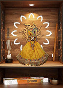 My God Gift Khatu Shyam Baba Yellow Dress | Traditional Idol Shringar Poshak II Yellow SIZE = 5 Inches (12.70 Centimeter)