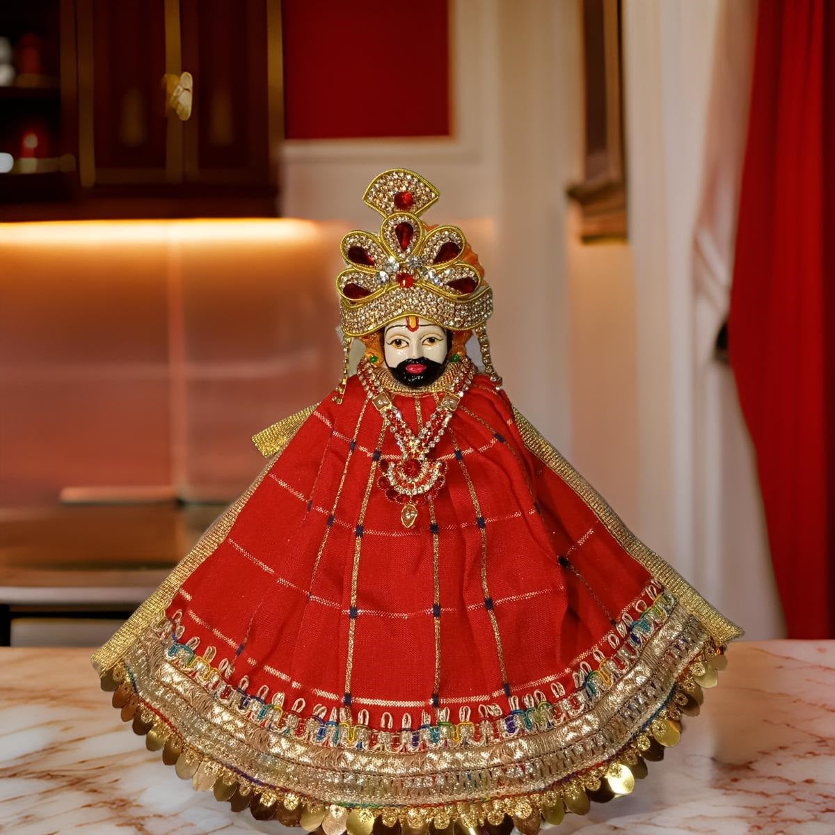 My God Gift Khatu Shyam Baba Blue Dress | Traditional Idol Shringar Poshak