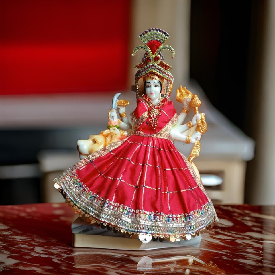 My God Gift Navratri Special, MATA Rani Vastra, Devi MATA Poshak, Durga MATA Dress, Radha Rani Poshak for Standing Idol, Made of Silk Cloth