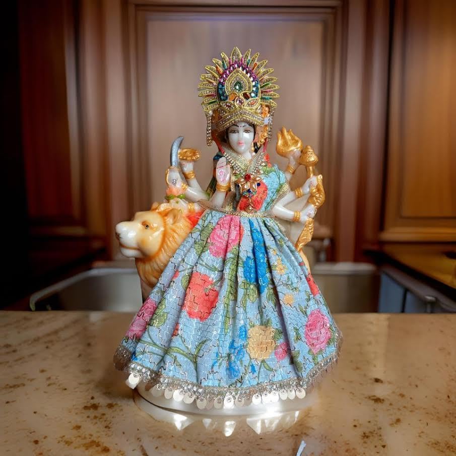 My God Gift Navratri Special, MATA Rani Vastra, Devi MATA Poshak, Durga MATA Dress, Radha Rani Poshak for Standing Idol, Made of Silk Cloth