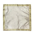 MY GOD GIFT Silver Shine Puja Aasan / Altar Cloth with Decorative Lace Border | Mandir Prayer Mat for Puja & Religious Rituals | Size 20 x 20 Inch (50.80 x 50.80 cm) Pack of 1