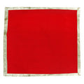 MY GOD GIFT Red Plain Puja Aasan Cloth with Silver Lace Border – Mandir Chowki Altar Cloth for Temple, God Idol Placement & Puja Rituals (18 × 24 Inch / 45.72 × 60.96 cm) Pack of 3