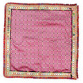 MY GOD GIFT Light Pink Check Decorative Cloth with Lace Design Border – 20 x 20 Inch (50.80 x 50.80 cm) Square Table Cover / Pooja Altar Cloth / Centerpiece Decoration Pack of 1
