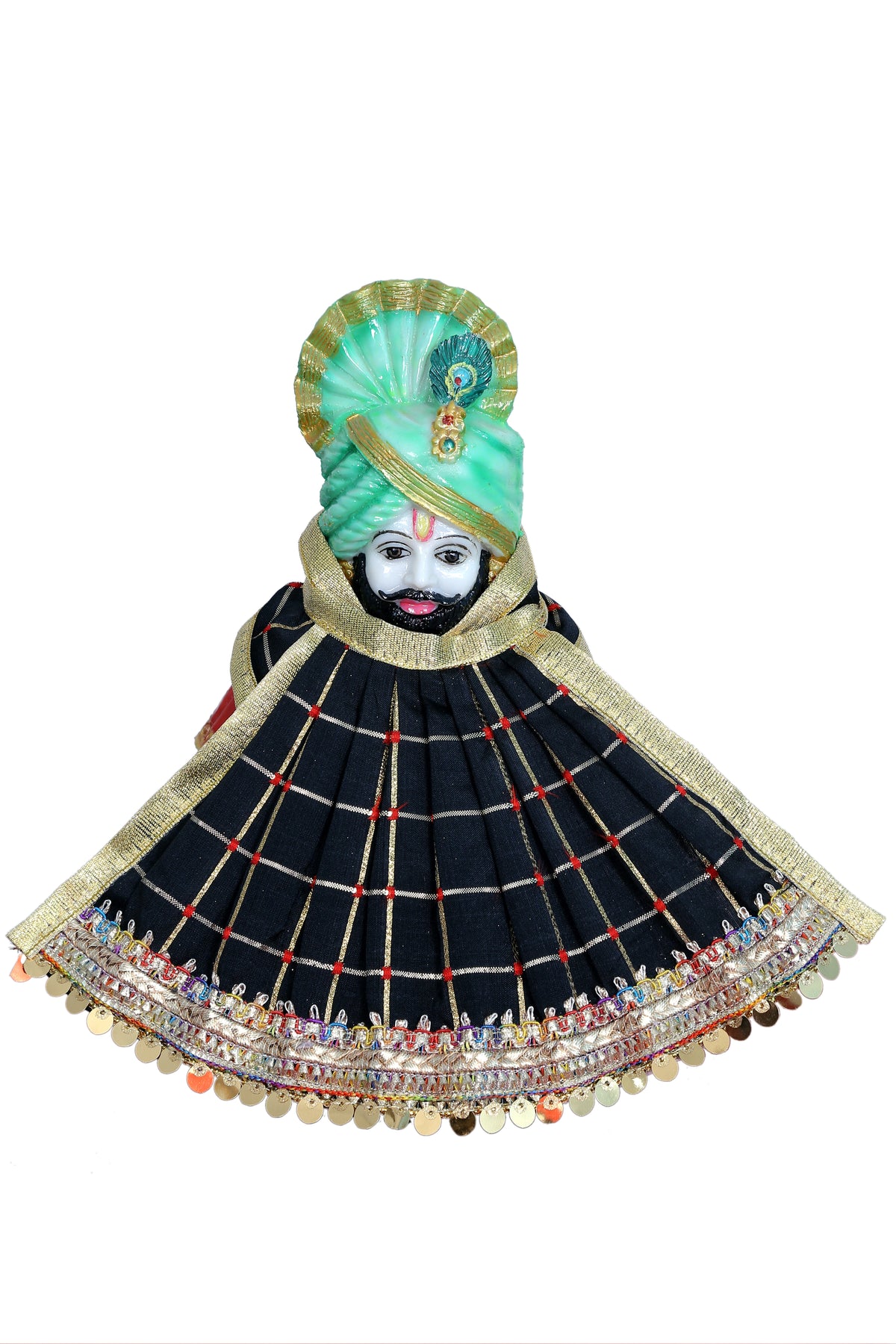 My God Gift Khatu Shyam Baba Blue Dress | Traditional Idol Shringar Poshak