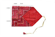 My God Gift Shiv Mahapuran/Shri Ram Charit Manas Cover Ramayan Or Any Spiritual Holy Books Protector Cover Altar Cloth (Red With Zigzag pattern) Pack of 2