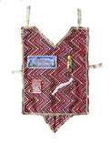 My God Gift Hanuman Chola with Silver Bark Sindoor,Janau, Chameli Oil, for Home/Temple/Festive Occassions, Hanuman Chola (Red with white patterns) Pack of 3