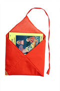 My God Gift Shiv Mahapuran/Shri Ram Charit Manas Cover Ramayan Or Any Spiritual Holy Books Protector Cover Altar Cloth (Orange plain with zari) Pack of 2