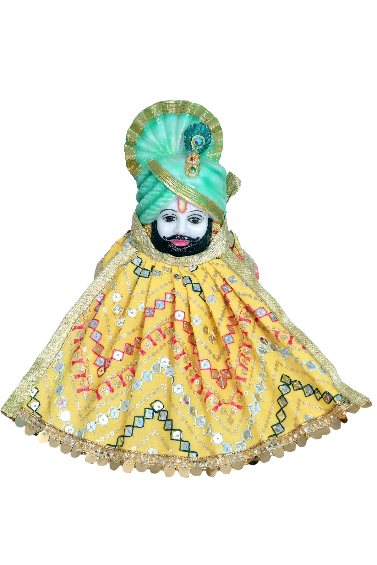 My God Gift Khatu Shyam Baba Blue Dress | Traditional Idol Shringar Poshak