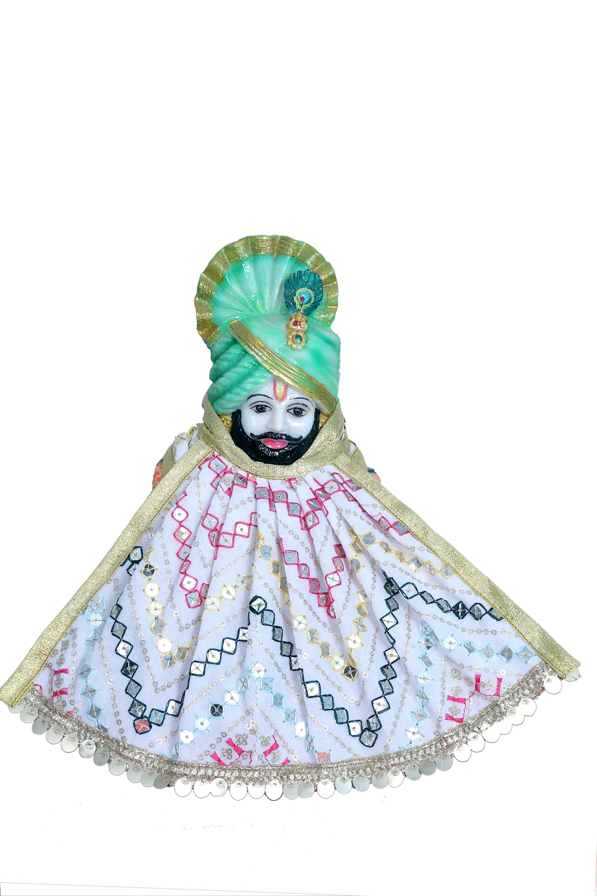 My God Gift Khatu Shyam Baba Blue Dress | Traditional Idol Shringar Poshak