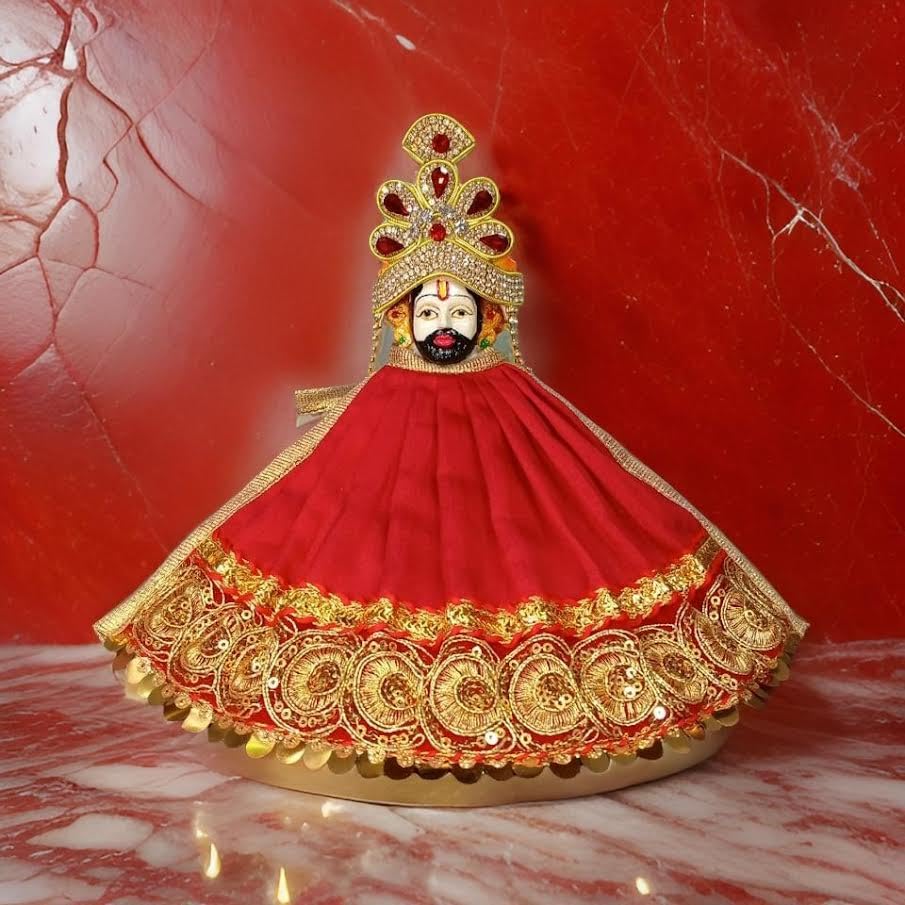 My God Gift Khatu Shyam Baba Blue Dress | Traditional Idol Shringar Poshak