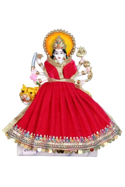 My God Gift Navratri Special, MATA Rani Vastra, Devi MATA Poshak, Durga MATA Dress, Radha Rani Poshak for Standing Idol, Made of Silk Cloth